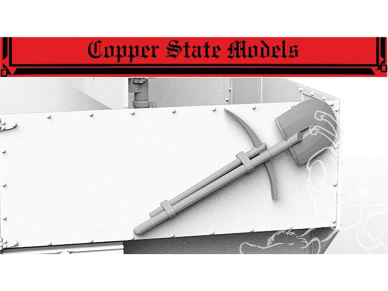 Copper State Models maquettes militaire A35-027 Pioche et pelle 1/35
