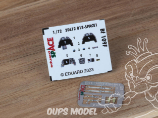 Eduard Space décalques 3D 3DL72018 Messerschmitt Bf 109F Eduard 1/72