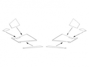 CMK kit amelioration 7210 SET EMPENNAGE HORIZONTAL 1/72