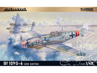 EDUARD maquette avion 82111 Messerschmitt Bf 109G-6 Late series ProfiPack Edition Réédition 1/48