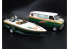 AMT maquette voiture 1338 Aqua Rod Race Team 1975 Chevy Van avec bateau de course et remorque 1/25