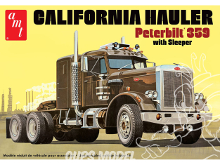 AMT maquette camion 1327 PETERBILT 359 CALIFORNIA HAULER AVEC COUCHETTE 1:25