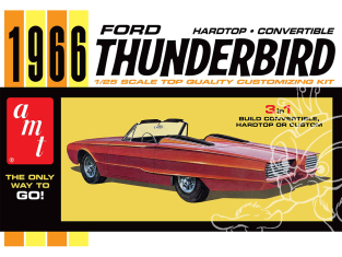 AMT maquette voiture 1328 1966 FORD THUNDERBIRD HARDTOP CONVERTIBLE 1/25