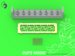Master Model SM-350-114 SMS Emden 5,2cm SL L/55 (x8) 1/350