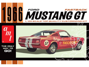 AMT maquette voiture 1305 1966 FORD MUSTANG FASTBACK 2+2 1/25