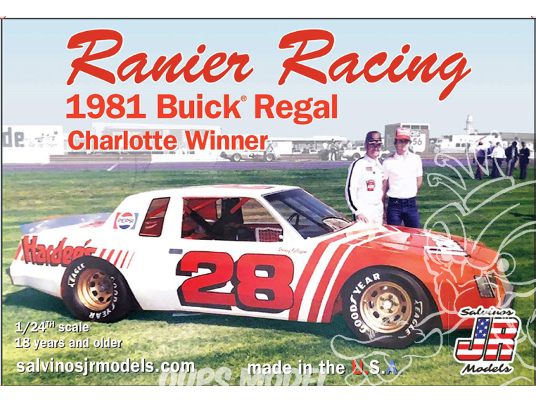 JR Models maquette voiture RB1981C Ranier Racing 1981 Buick “Charlotte Winner” 1/25
