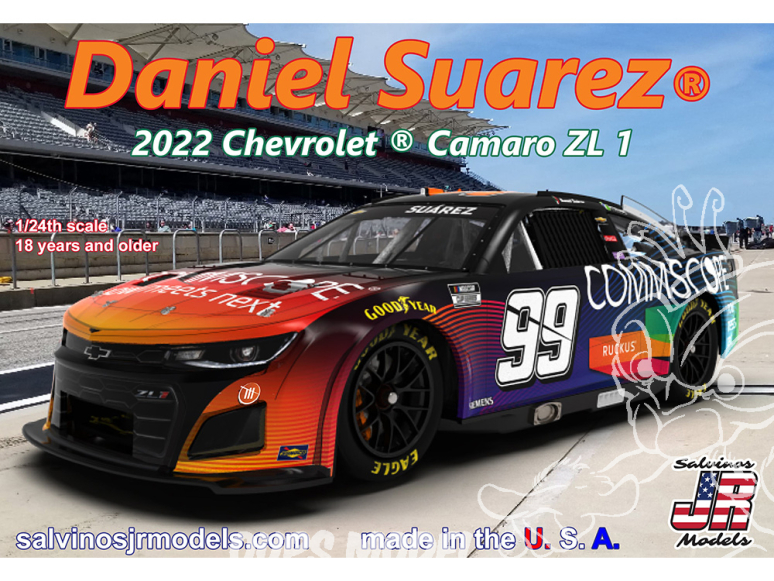 JR Models maquette voiture THC2022DSP Trackhouse Racing Daniel Suarez 2022 NEXT GEN Primary Chevrolet Camaro 1/24