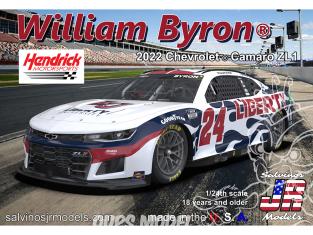 JR Models maquette voiture HMC2022WBL Hendrick Mototsports William Byron 2022 NEXT GEN Liberty University Chevrolet Camaro 1/24