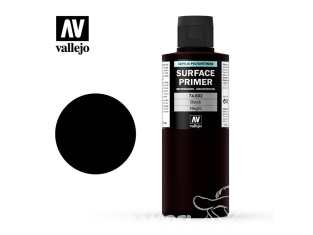 Vallejo Surface Primer 74602 Appret acrylique Polyuréthane Noir 200ml