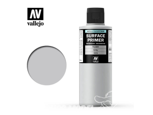 Vallejo Surface Primer 74601 Appret acrylique Polyuréthane Gris 200ml