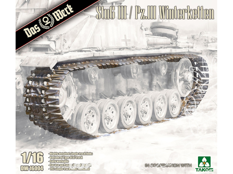 DAS WERK maquette militaire DW16004 Chenilles hiver pour StuG III / Pz. III 1/16