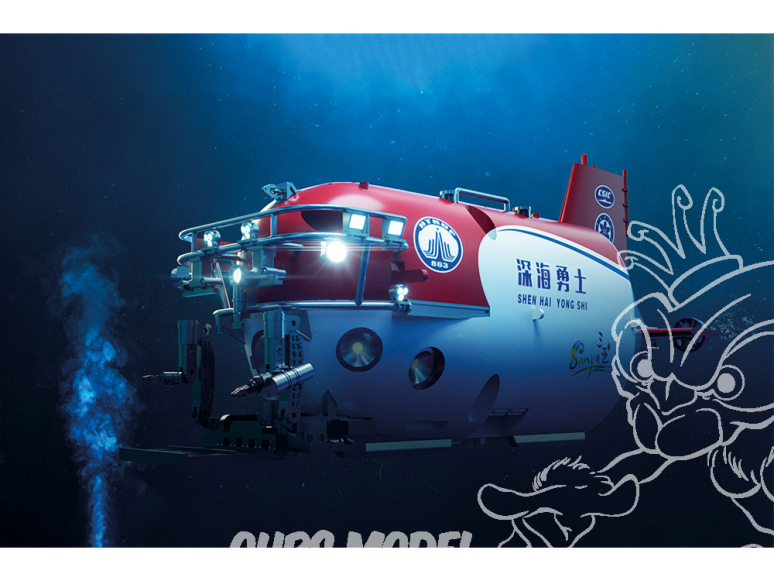 TRUMPETER maquette sous marin 07332 Submersible habité de classe 4 500 mètres "Deep Sea Warrior" 1/72
