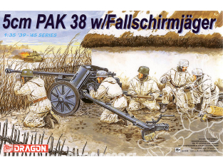 dragon maquette militaire 6118 5cm Pak 38 avec Fallschirmjager 1/35