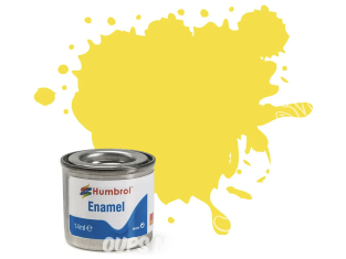 HUMBROL Peinture enamel 099 Nouvelle formule Jaune Citron Mat 14ml