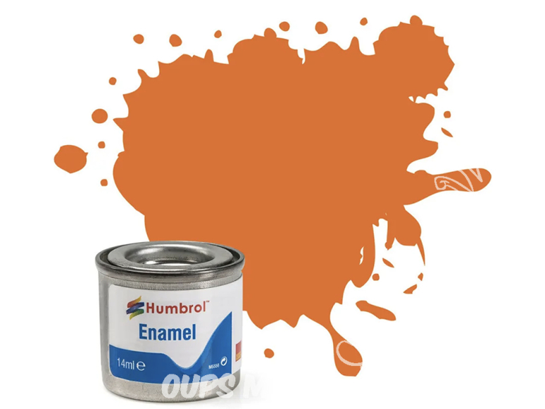 HUMBROL Peinture enamel 018 Nouvelle formule Orange brillant 14ml