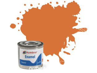 HUMBROL Peinture enamel 046 Nouvelle formule Orange mat 14ml