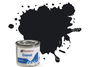 HUMBROL Peinture enamel 021 Nouvelle formule Noir brillant 14ml