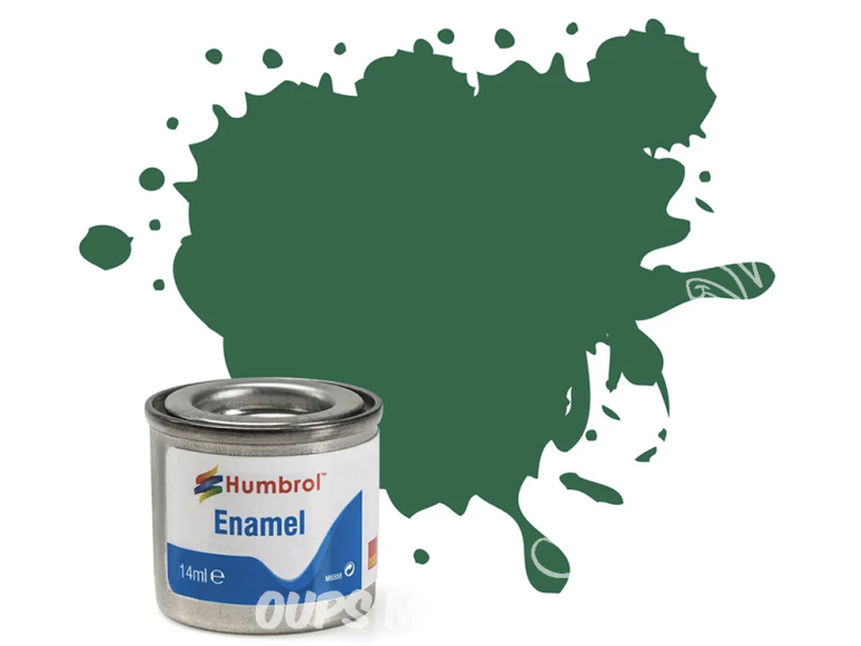 HUMBROL Peinture enamel 030 Nouvelle formule Vert Foncé 1 Mat 14ml