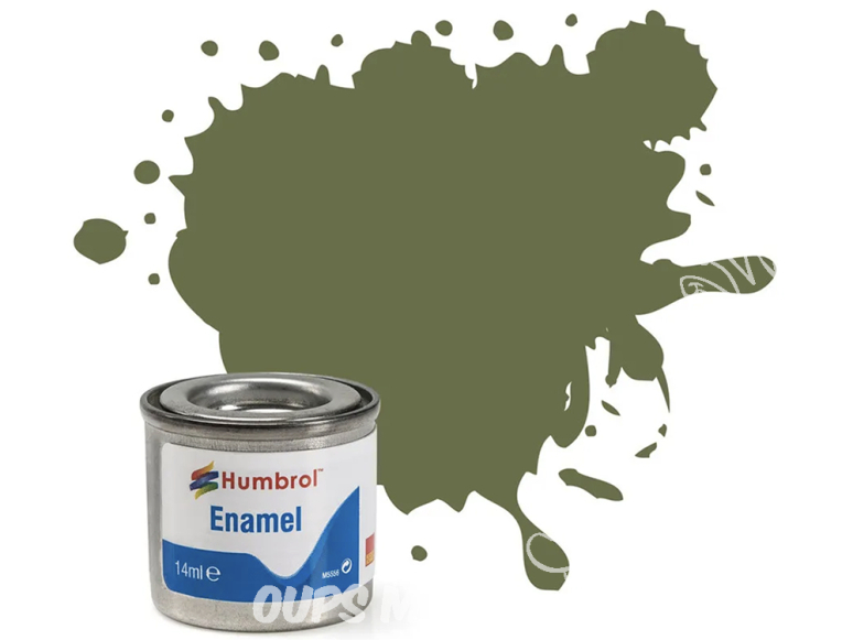 HUMBROL Peinture enamel 080 Nouvelle formule Vert Pré Mat 14ml