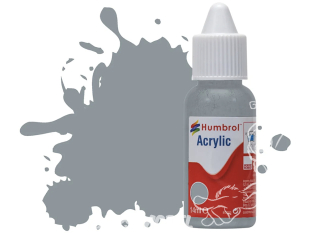 HUMBROL Peinture Acrylique 087 Gris Acier Mat Flacon compte-gouttes 14ml