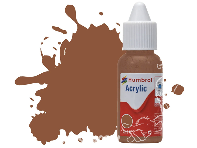 HUMBROL Peinture Acrylique 070 Rouge Brique Mat Flacon compte-gouttes 14ml