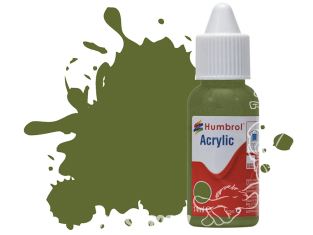 HUMBROL Peinture Acrylique 088 Vert Pont Mat Flacon compte-gouttes 14ml