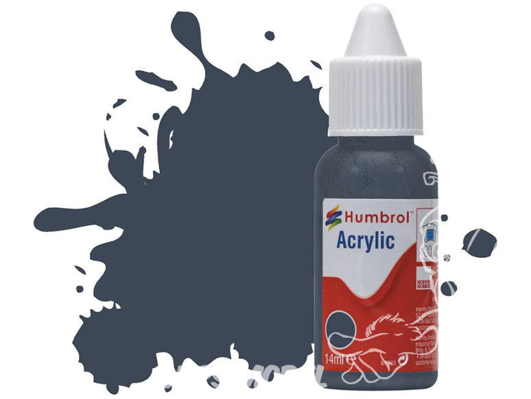 HUMBROL Peinture Acrylique 245 RLM 74 Gris Mat Flacon compte-gouttes 14ml