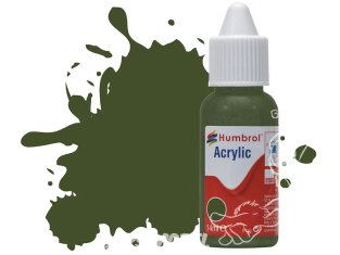 HUMBROL Peinture Acrylique 242 RLM 71Vert foncé Mat Flacon compte-gouttes 14ml