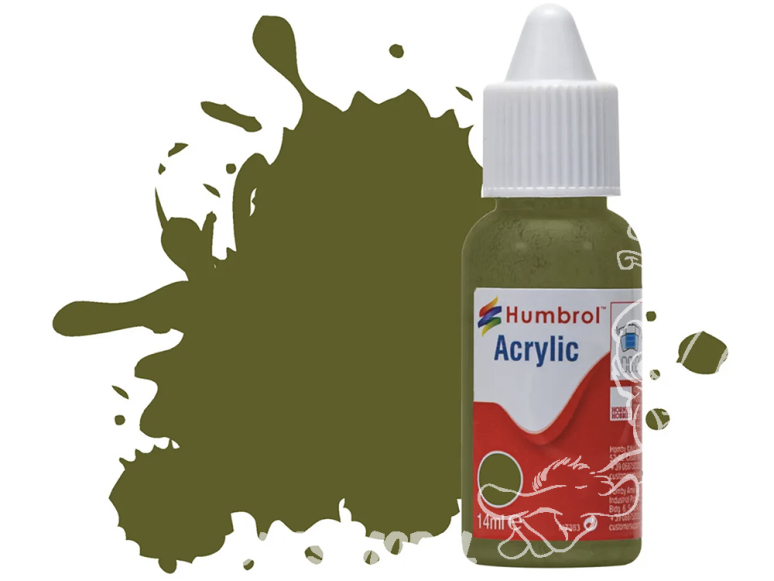 HUMBROL Peinture Acrylique 150 Vert Forêt Mat Flacon compte-gouttes 14ml