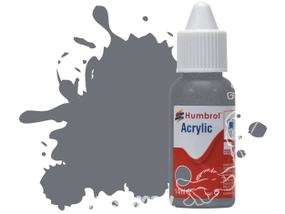 HUMBROL Peinture Acrylique 145 Gris Moyen Flacon compte-gouttes 14ml