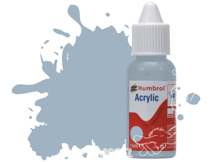 HUMBROL Peinture Acrylique 128 Gris Boussole US mat Flacon compte-gouttes 14ml