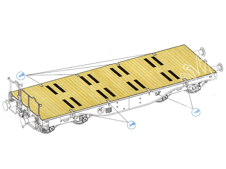 T-Model TK35002 Bois pour plate-forme 50T Type SSys / 48T Type SSkra 1/35