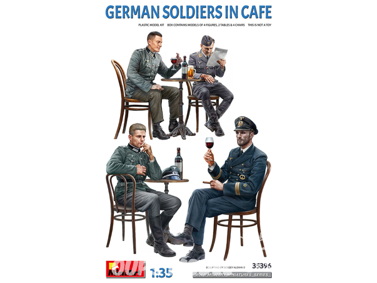 Mini Art maquette militaire 35396 SOLDATS ALLEMANDS AU CAFÉ 1/35