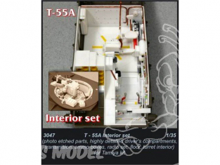 CMK set detail resine 3047 INTERIEUR DE T 55A POUR TAMIYA 1/35