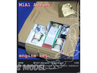 CMK set detail resine 3059 M1A1 ABRAMS COMPARTIMENT ET MOTEUR POUR TAMIYA 1/35