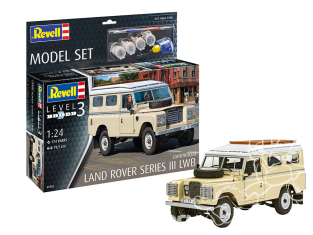 Revell maquette voiture 67056 Model Set Land Rover Series III LWB inclus peintures principale colle et pinceau 1/24