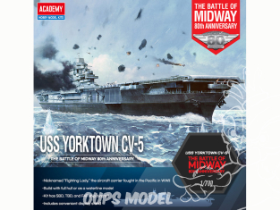 Academy maquette bateau 14229 USS Yorktown CV-5 LA BATAILLE DE MIDWAY 80e ANNIVERSAIRE 1/700