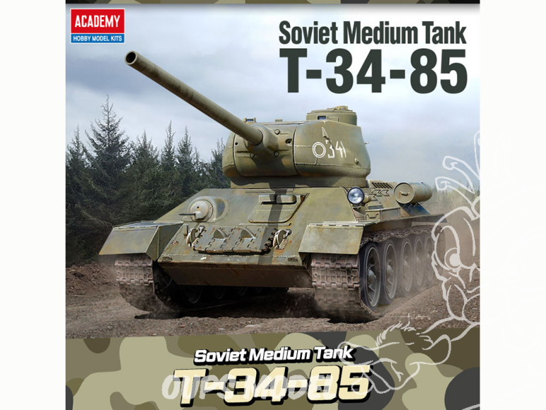 Academy maquette militaire 13421 Char moyen soviétique T-34-85 1/72