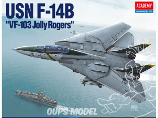 Academy maquette avion 12578 USN F-14B VF-103 Jolly Rogers 1/72