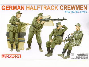 dragon maquette militaire 6193 Equipage d'halftrack Allemand 1/35