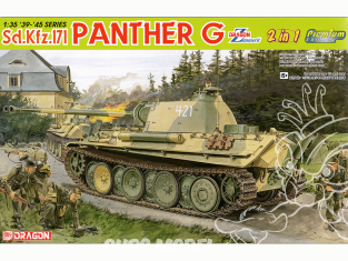 Dragon maquette militaire 6602 Panzerkampfwagen Sd.kfz.171 Panther G (2 in 1 premium item) 1/35