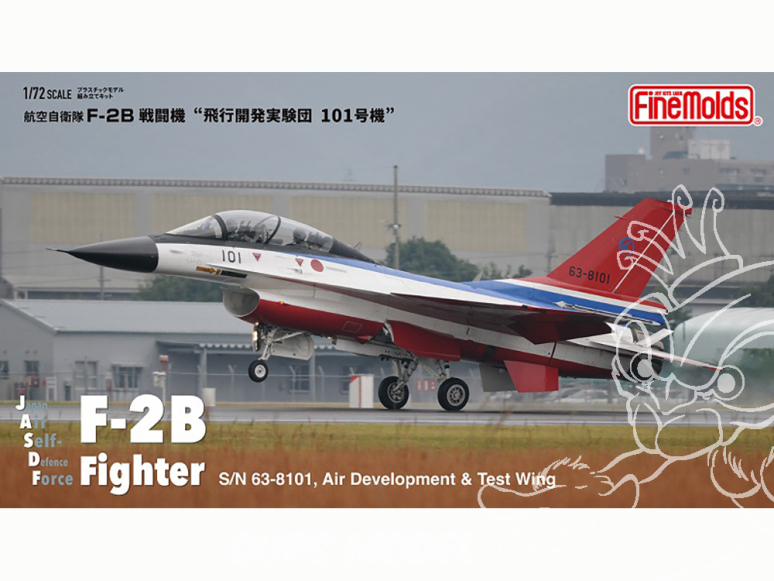 Fine Molds avion 72949 Chasseur JASDF F-2B Unité d'expérimentation de développement en vol S/N 63-8101 1/72