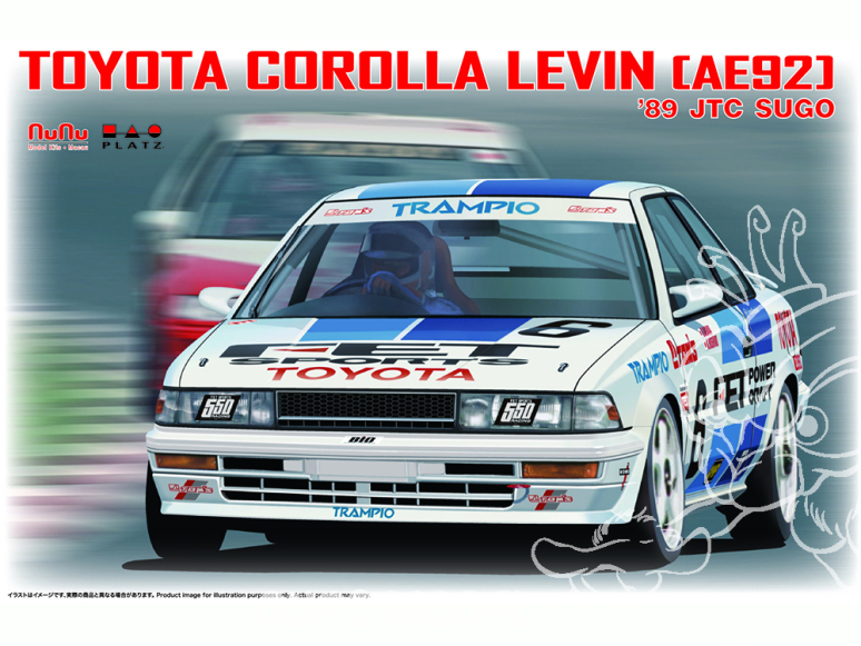 NuNu maquette voiture de Piste PN24039 TOYOTA COROLLA LEVIN AE92 1989 JTC SUGO 1/24