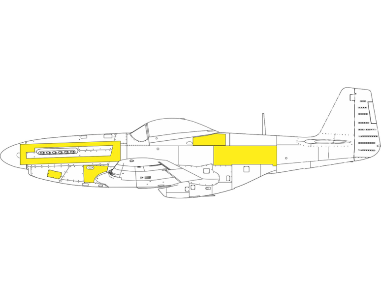 Eduard Express Mask EX953 Panneaux de surface P-51D Eduard 1/48