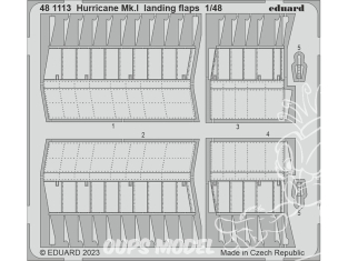 EDUARD photodecoupe avion 481113 Volets d'atterrissage Hurricane Mk.I Hobby Boss 1/48