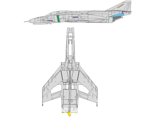Eduard Express Mask EX956 Panneux de surface F-4E Phantom Meng 1/48