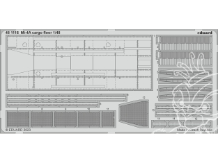 EDUARD photodecoupe hélicoptère 481116 Plancher cargo Mi-4A Trumpeter 1/48