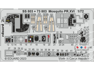 Eduard photodecoupe avion SS803 Zoom amélioration Mosquito PR.XVI Airfix 1/72