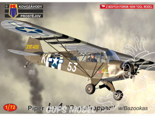 KP Model kit avion KPM0190 Piper L-4 avec bazookas 1/72