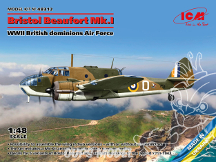 Icm maquette avion 48312 Bristol Beaufort Mk.I RAF Bombardier torpilleur britannique WWII 1/48